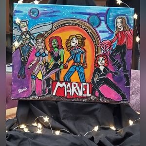 16x20 Original Acrylic Painting "Avenging Ladies"